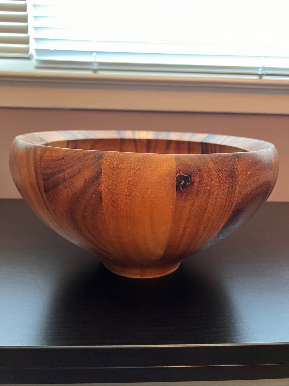 Large wooden Nambe 13" × 7" bowl